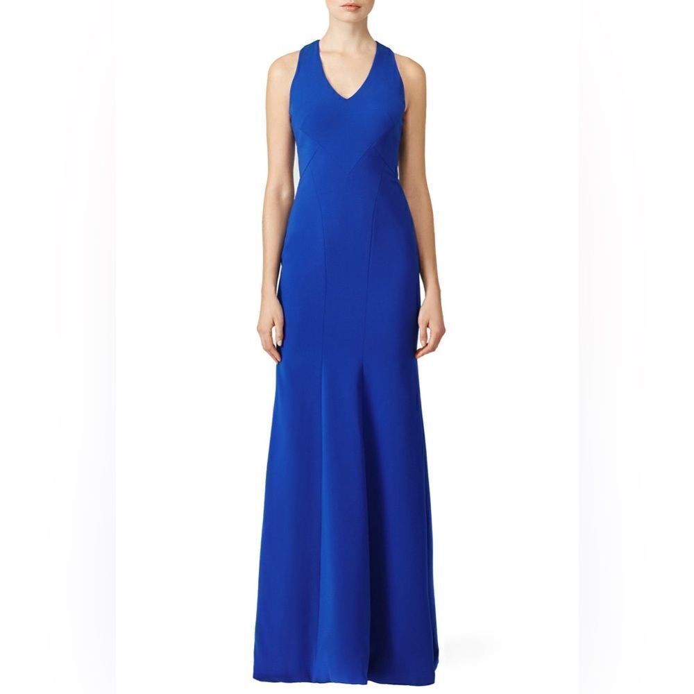 Theia Cobalt Smooth Mermaid Gown 🔵